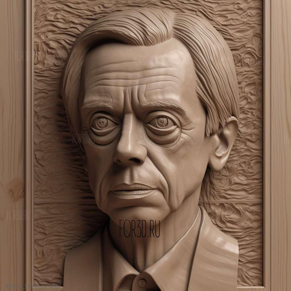 steve buscemi 2 3d stl model for CNC